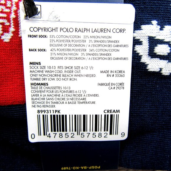 Polo Ralph Lauren Plaid & Bandana Slack Socks Men's Size 6-12.5 (2 PAIRS) NEW - Picture 13 of 13